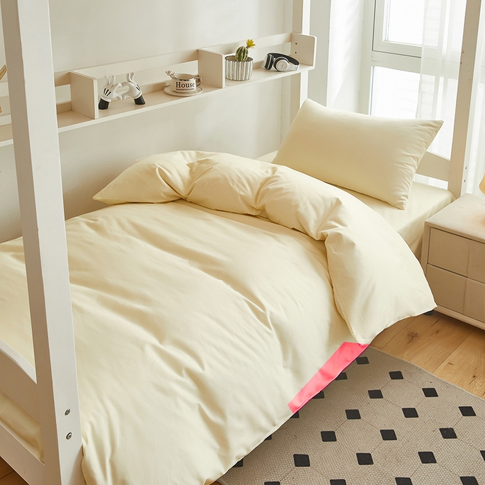 91家纺网 家纺一手货源 找家纺 （总）全美家居 2025新款学生全棉纯棉三件套-纯色系列