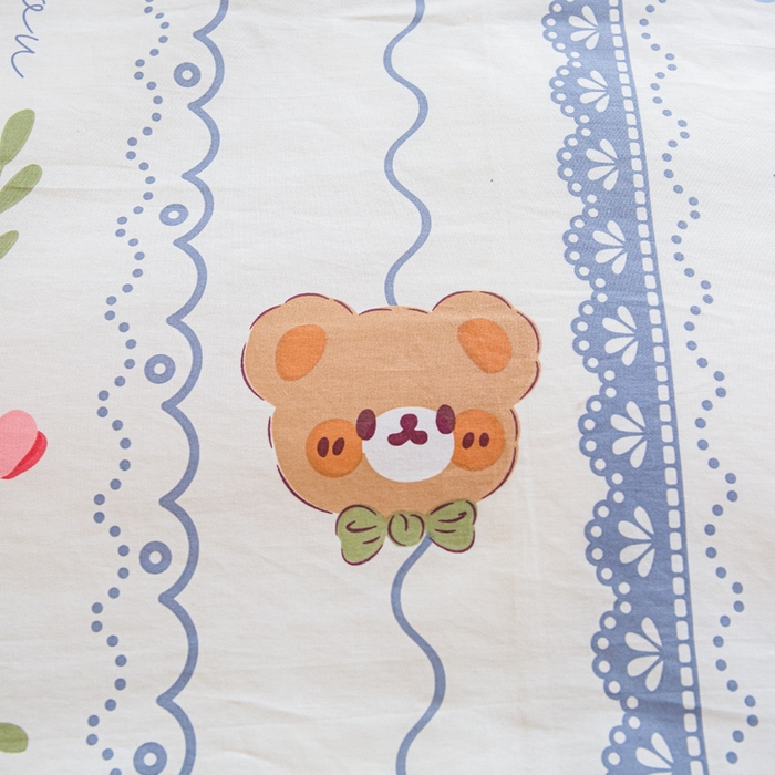 91家纺网 家纺一手货源 找家纺 简冠家纺 2025新款全棉学生三件套宿舍三件套纯棉学生床垫羽丝绒被子被芯 奶油小熊