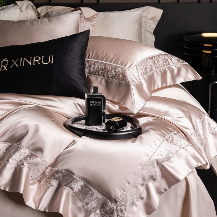 91家纺网 家纺一手货源 找家纺 （总）馨蕊2025春夏新品LF兰精天丝四件套-云芙