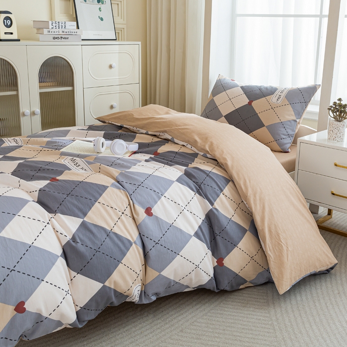 91家纺网 家纺一手货源 找家纺 简冠家纺 2025新款全棉学生三件套宿舍三件套纯棉学生床垫羽丝绒被子被芯 文景