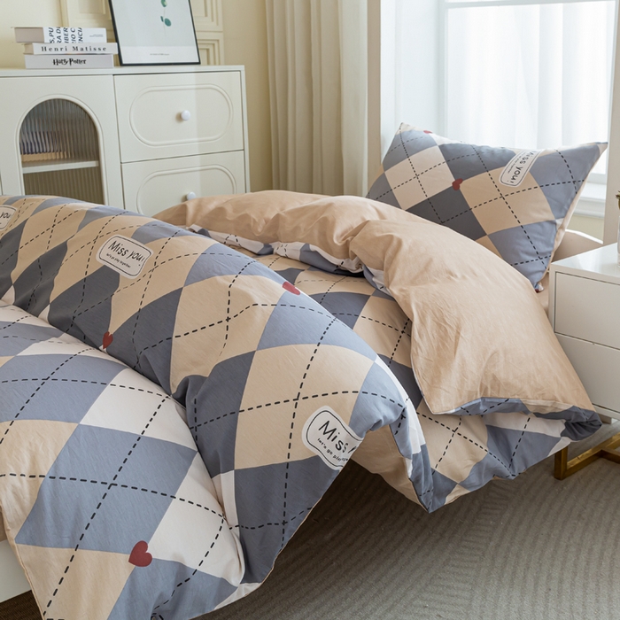 91家纺网 家纺一手货源 找家纺 简冠家纺 2025新款全棉学生三件套宿舍三件套纯棉学生床垫羽丝绒被子被芯 文景