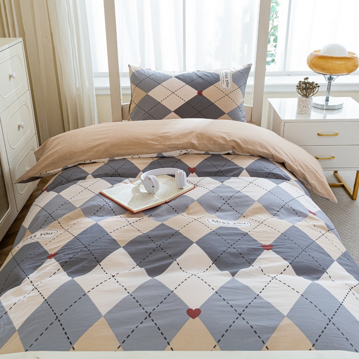 91家纺网 家纺一手货源 找家纺 简冠家纺 2025新款全棉学生三件套宿舍三件套纯棉学生床垫羽丝绒被子被芯 文景