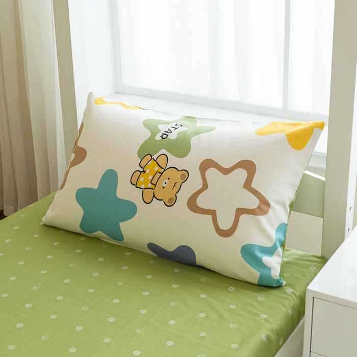 91家纺网 家纺一手货源 找家纺 简冠家纺 2025新款全棉学生三件套宿舍三件套纯棉学生床垫羽丝绒被子被芯 星星熊