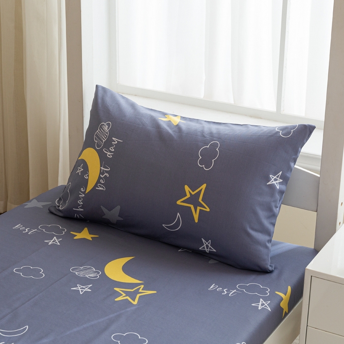 91家纺网 家纺一手货源 找家纺 简冠家纺 2025新款全棉学生三件套宿舍三件套纯棉学生床垫羽丝绒被子被芯 月光旅程-灰