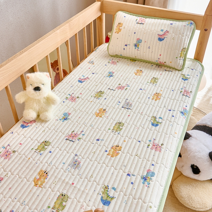 X猫先生 2025新款全棉双层纱婴幼儿童床盖夹棉床单睡垫薄床垫子母婴级 冒险侏罗纪