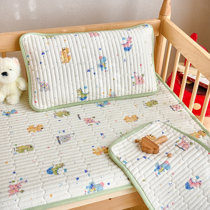 91家纺网 家纺一手货源 找家纺 （总）X猫先生 2025新款全棉双层纱婴幼儿童床盖夹棉床单睡垫薄床垫子母婴级