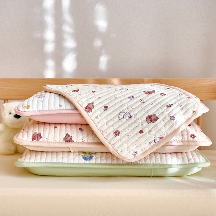 91家纺网 家纺一手货源 找家纺 X猫先生 2025新款全棉双层纱婴幼儿童床盖夹棉床单睡垫薄床垫子母婴级 组合图仅供展示