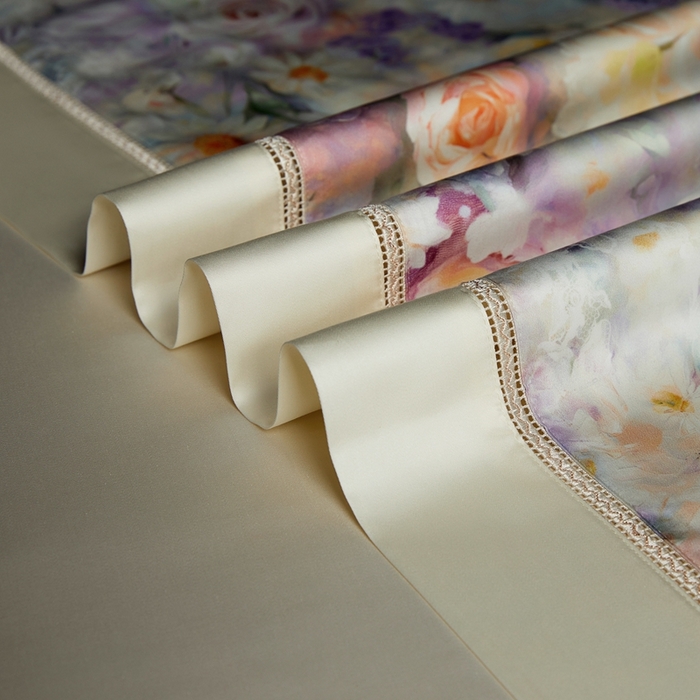 91家纺网 家纺一手货源 找家纺 （总）米多多 2025新款长绒棉纯棉数码镂空四件套-维密庄园