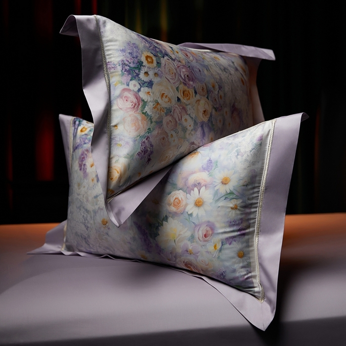 91家纺网 家纺一手货源 找家纺 米多多 2025新款长绒棉纯棉数码镂空四件套-维密庄园 维密庄园-薰衣紫