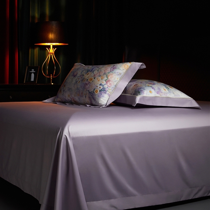 91家纺网 家纺一手货源 找家纺 米多多 2025新款长绒棉纯棉数码镂空四件套-维密庄园 维密庄园-薰衣紫