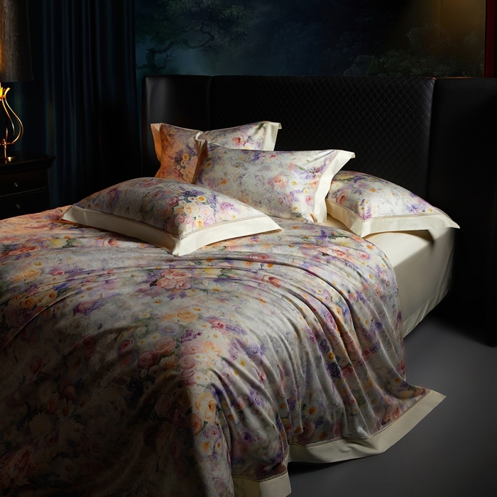 （总）米多多 2025新款长绒棉纯棉数码镂空四件套-维密庄园