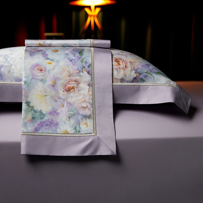 91家纺网 家纺一手货源 找家纺 米多多 2025新款长绒棉纯棉数码镂空四件套-维密庄园 维密庄园-薰衣紫