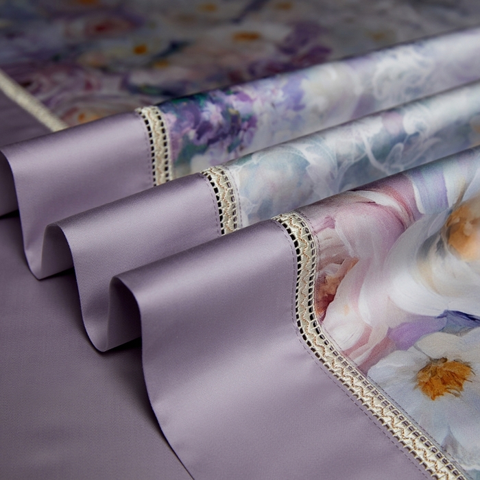 91家纺网 家纺一手货源 找家纺 米多多 2025新款长绒棉纯棉数码镂空四件套-维密庄园 维密庄园-薰衣紫