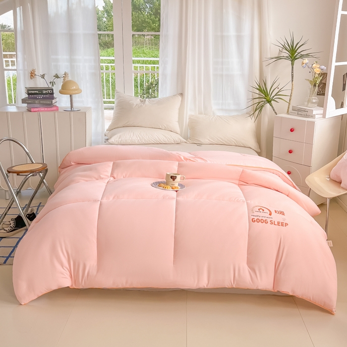 91家纺网 家纺一手货源 找家纺 （总）美尔惠家纺 2025新款母婴级直播热款超柔冬被被子被芯-方格系列