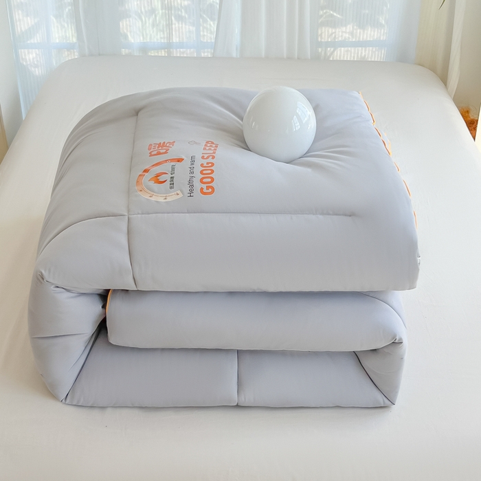 美尔惠家纺 2025新款母婴级直播热款超柔冬被被子被芯-方格系列 方格-雾霾蓝