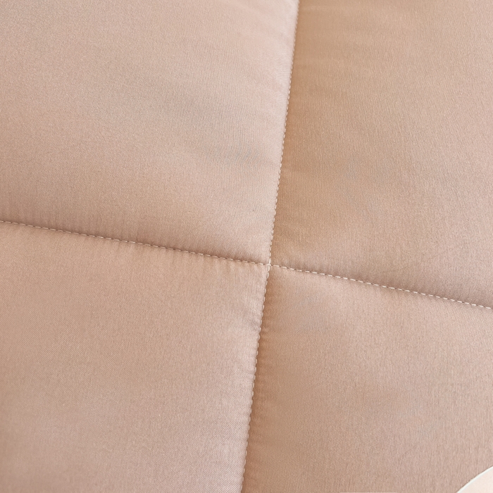 91家纺网 家纺一手货源 找家纺 美尔惠家纺 2025新款母婴级直播热款超柔冬被被子被芯-方格系列 方格-豆沙粉