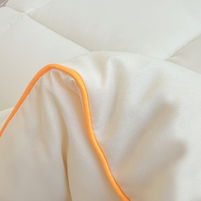 91家纺网 家纺一手货源 找家纺 美尔惠家纺 2025新款母婴级直播热款超柔冬被被子被芯-方格系列 方格-奶油白