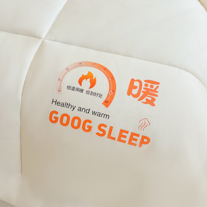 91家纺网 家纺一手货源 找家纺 美尔惠家纺 2025新款母婴级直播热款超柔冬被被子被芯-方格系列 方格-奶油白