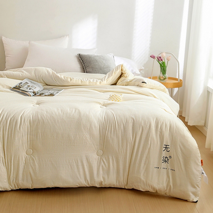 91家纺网 家纺一手货源 找家纺 （总）美尔惠家纺 2025新款泡泡纱无染超柔亲肤被芯冬被四季被被子被芯