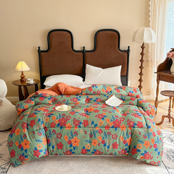 91家纺网 家纺一手货源 找家纺 美尔惠家纺 2025爆款超柔亲肤棉舒适冬被被子被芯 花海