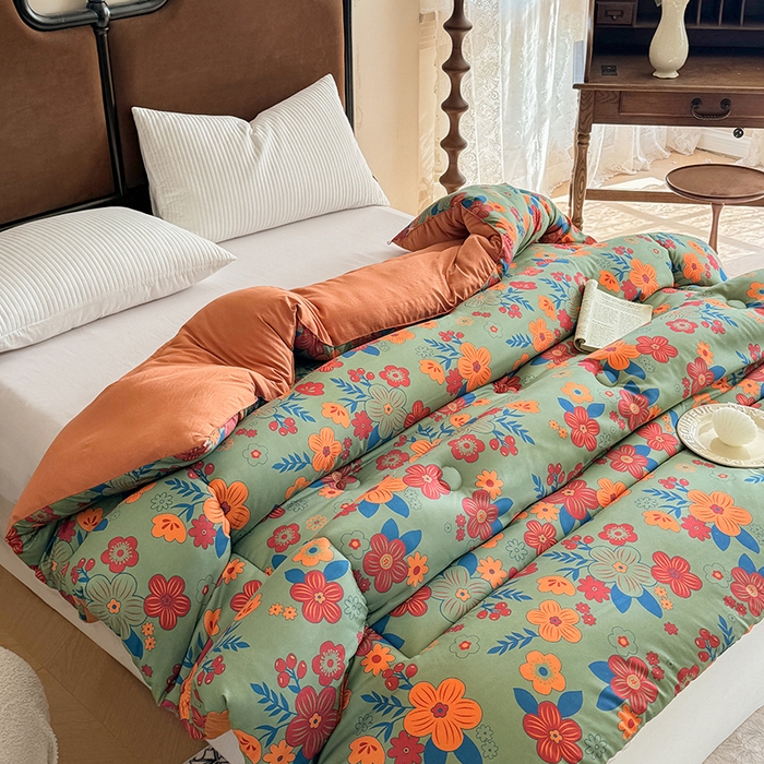 91家纺网 家纺一手货源 找家纺 美尔惠家纺 2025爆款超柔亲肤棉舒适冬被被子被芯 花海