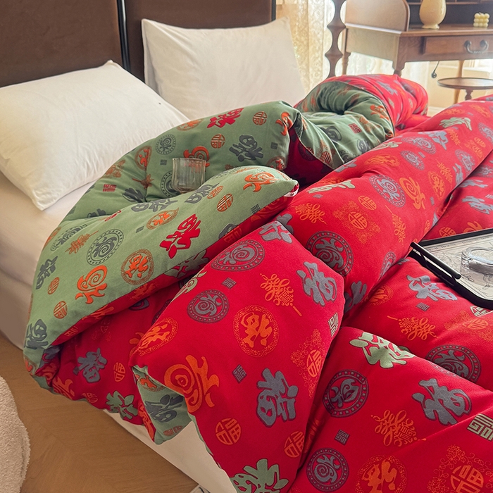 91家纺网 家纺一手货源 找家纺 （总）美尔惠家纺 2025爆款超柔亲肤舒适百福被冬被婚庆被被子被芯