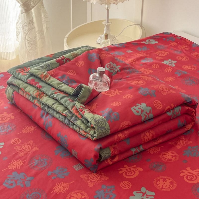 91家纺网 家纺一手货源 找家纺 美尔惠家纺 2025新款亲肤超柔百福被夏凉被空调被妈妈百福被老人百福被婆婆百福被百福被子 百福被