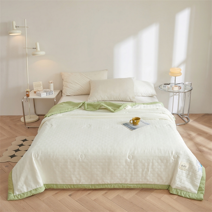 美尔惠家纺 2025新款凉感舒适A类华夫格夏被单夏被被子被芯 华夫格-嫩芽绿