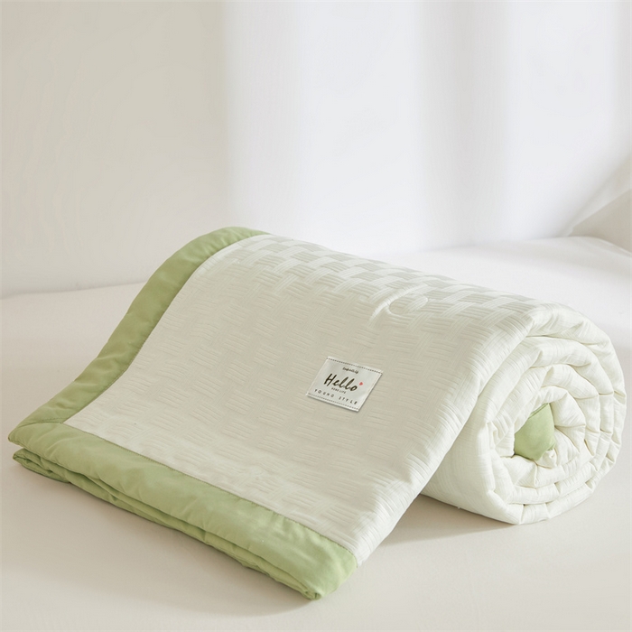 91家纺网 家纺一手货源 找家纺 美尔惠家纺 2025新款凉感舒适A类华夫格夏被单夏被被子被芯 华夫格-嫩芽绿