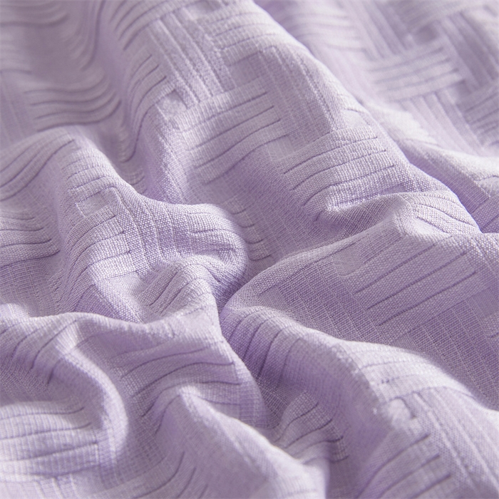91家纺网 家纺一手货源 找家纺 美尔惠家纺 2025新款凉感舒适A类华夫格夏被单夏被被子被芯 华夫格-优雅紫
