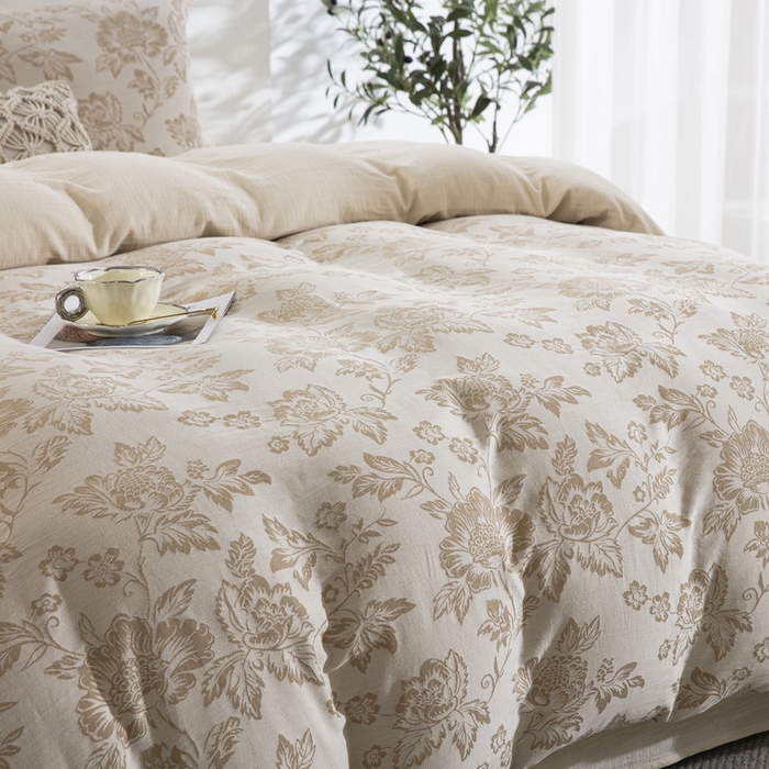 91家纺网 家纺一手货源 找家纺 （总）鲁爱家纺供货2025新款简易款棉麻四件套（纯跑量）