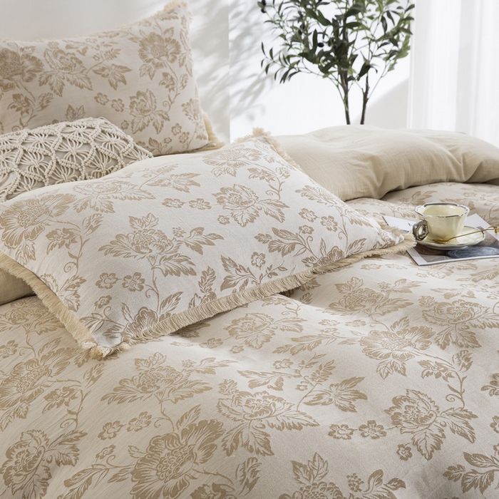 91家纺网 家纺一手货源 找家纺 （总）鲁爱家纺供货2025新款简易款棉麻四件套（纯跑量）