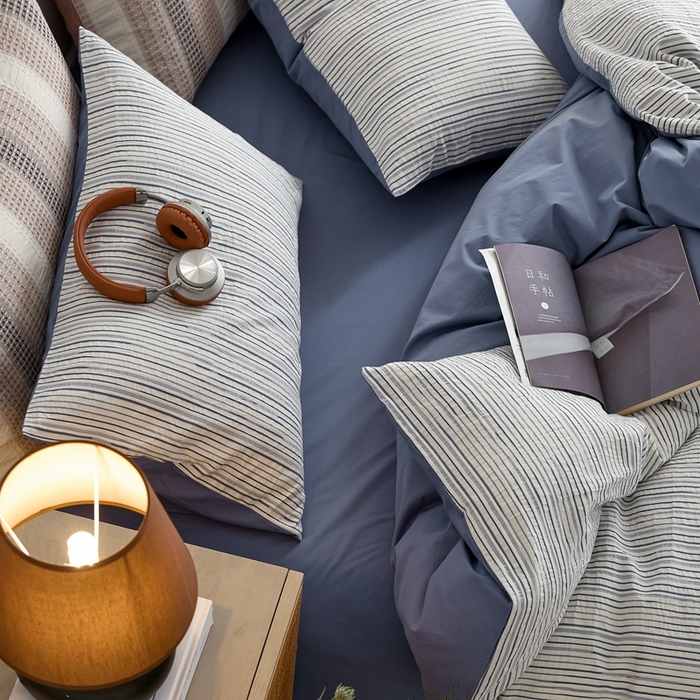 91家纺网 家纺一手货源 找家纺 涞澳家纺 2025新款全棉色织四件套 海岸