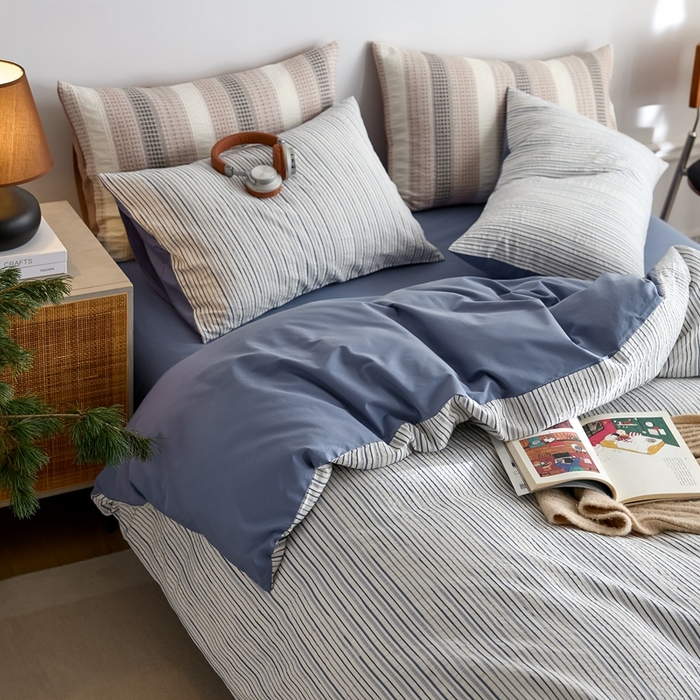 91家纺网 家纺一手货源 找家纺 涞澳家纺 2025新款全棉色织四件套 海岸