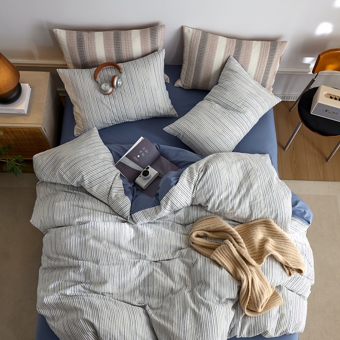 91家纺网 家纺一手货源 找家纺 涞澳家纺 2025新款全棉色织四件套 海岸