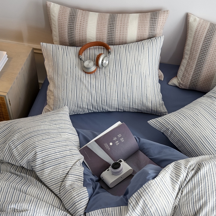 91家纺网 家纺一手货源 找家纺 涞澳家纺 2025新款全棉色织四件套 海岸