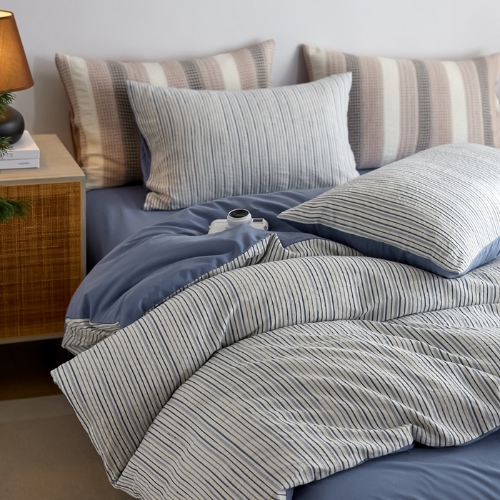 91家纺网 家纺一手货源 找家纺 涞澳家纺 2025新款全棉色织四件套 海岸