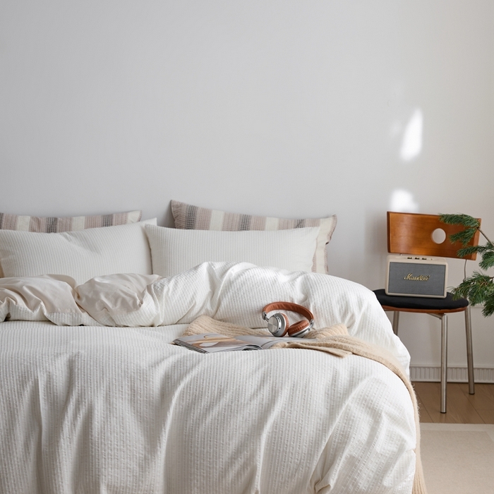 91家纺网 家纺一手货源 找家纺 涞澳家纺 2025新款全棉色织四件套 棉芷