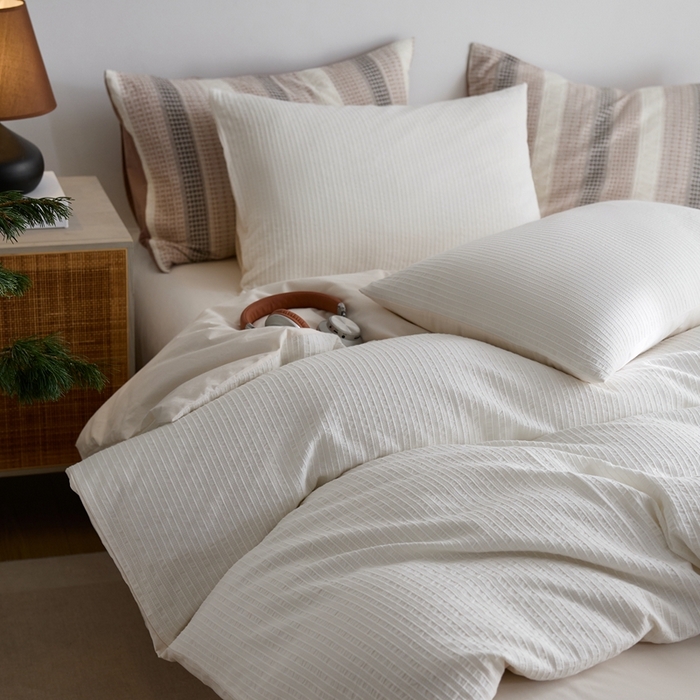 91家纺网 家纺一手货源 找家纺 涞澳家纺 2025新款全棉色织四件套 棉芷