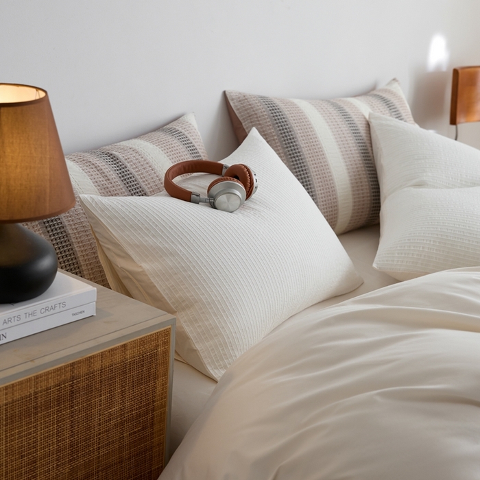 91家纺网 家纺一手货源 找家纺 涞澳家纺 2025新款全棉色织四件套 棉芷