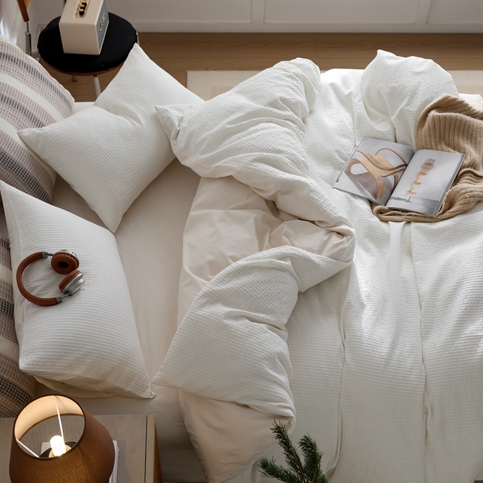 91家纺网 家纺一手货源 找家纺 涞澳家纺 2025新款全棉色织四件套 棉芷