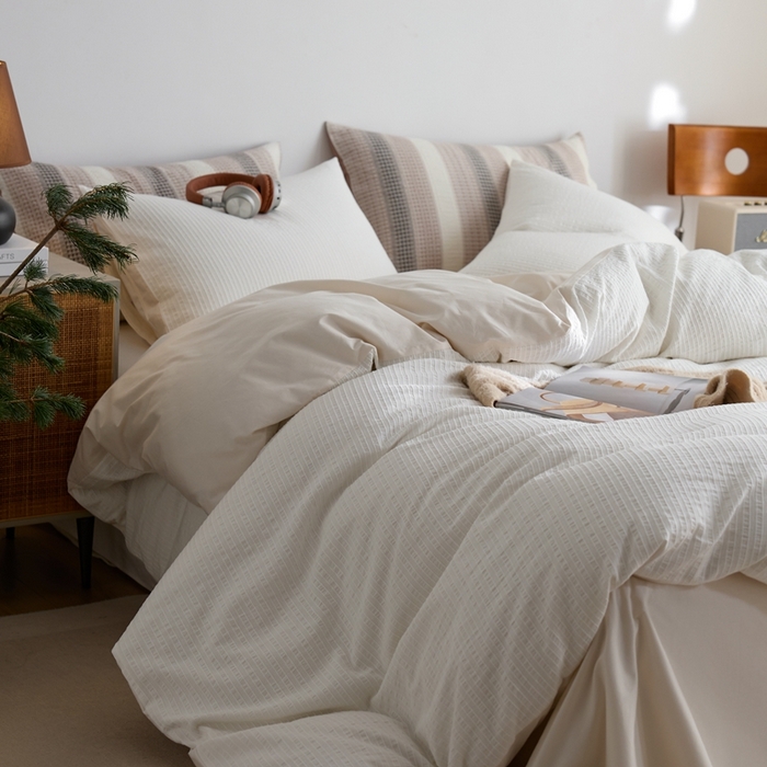 涞澳家纺 2025新款全棉色织四件套 棉芷