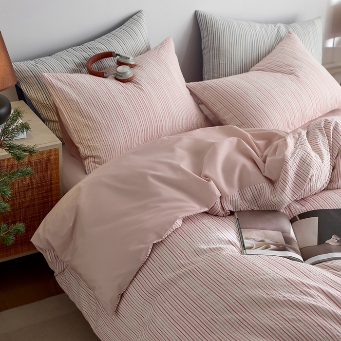 91家纺网 家纺一手货源 找家纺 涞澳家纺 2025新款全棉色织四件套 颜夕