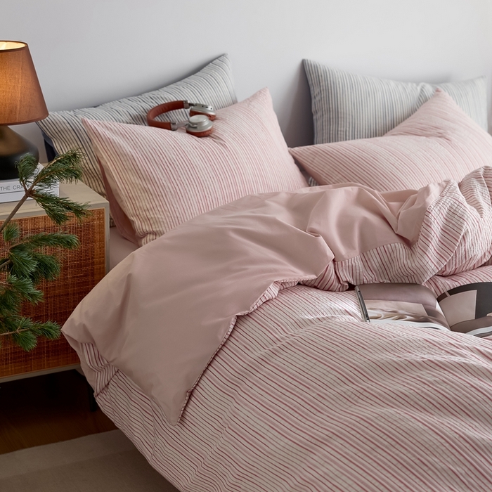 91家纺网 家纺一手货源 找家纺 涞澳家纺 2025新款全棉色织四件套 颜夕