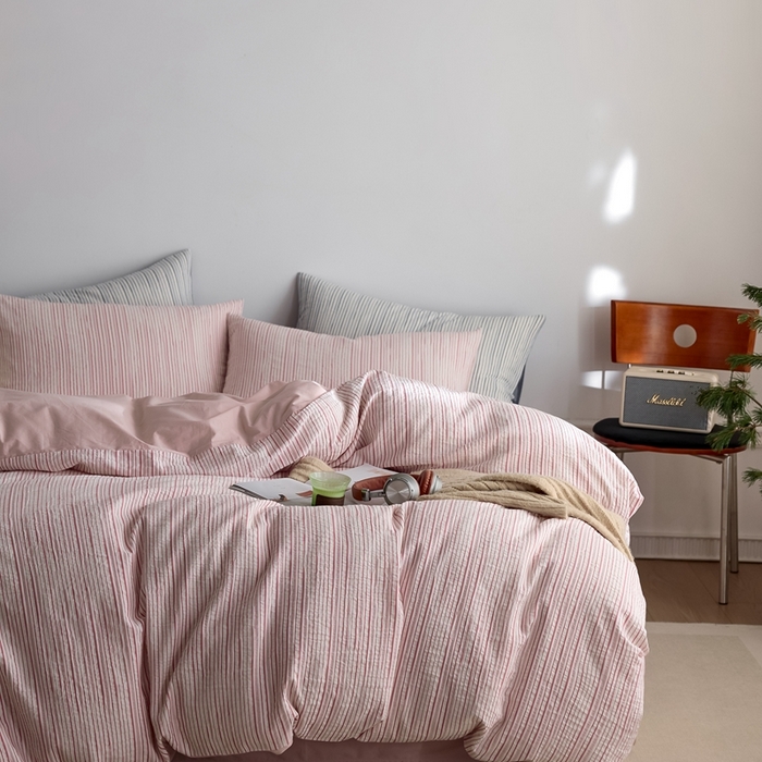 91家纺网 家纺一手货源 找家纺 涞澳家纺 2025新款全棉色织四件套 颜夕