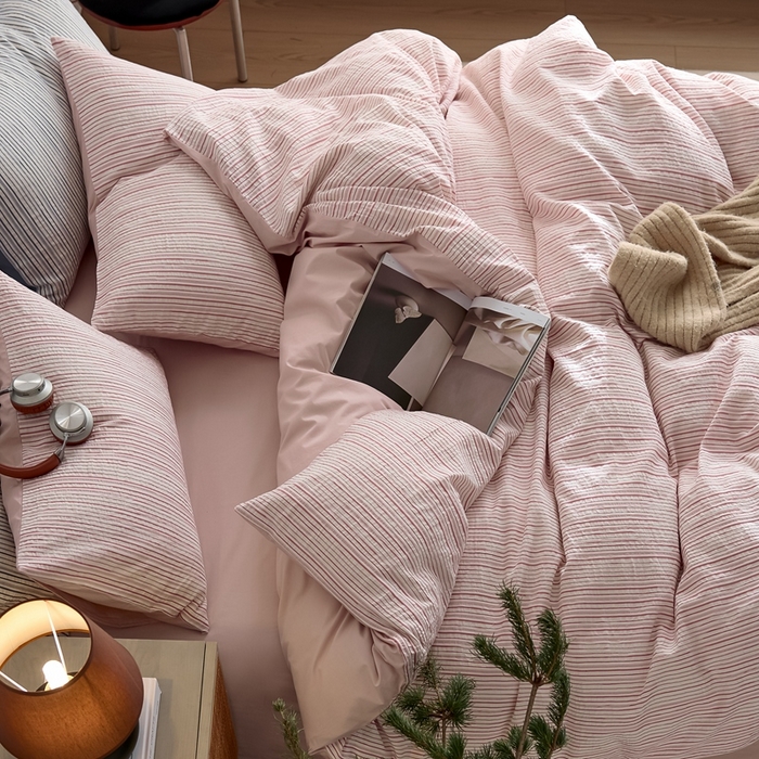 91家纺网 家纺一手货源 找家纺 涞澳家纺 2025新款全棉色织四件套 颜夕