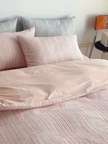 91家纺网 家纺一手货源 找家纺 涞澳家纺 2025新款全棉色织四件套 颜夕