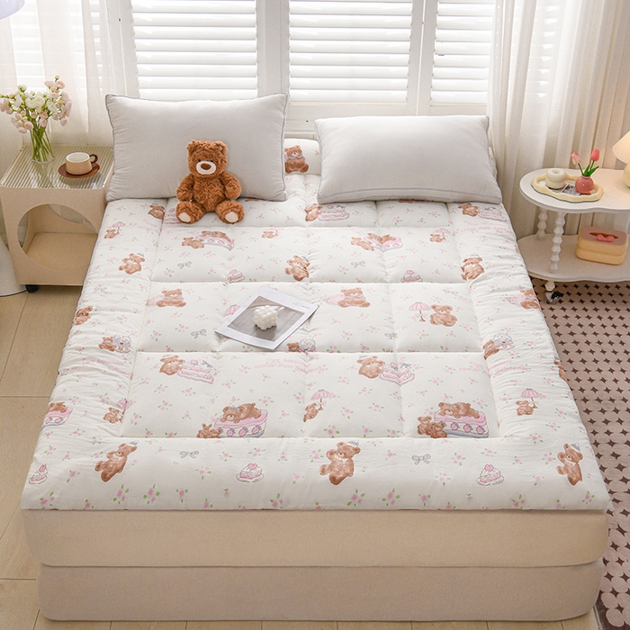 91家纺网 家纺一手货源 找家纺 富威堡家纺 2025新款新疆棉花床垫子被褥床褥软垫家用榻榻米垫学生宿舍单人床护垫垫褥 萌萌熊仔