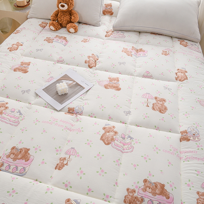 91家纺网 家纺一手货源 找家纺 富威堡家纺 2025新款新疆棉花床垫子被褥床褥软垫家用榻榻米垫学生宿舍单人床护垫垫褥 萌萌熊仔