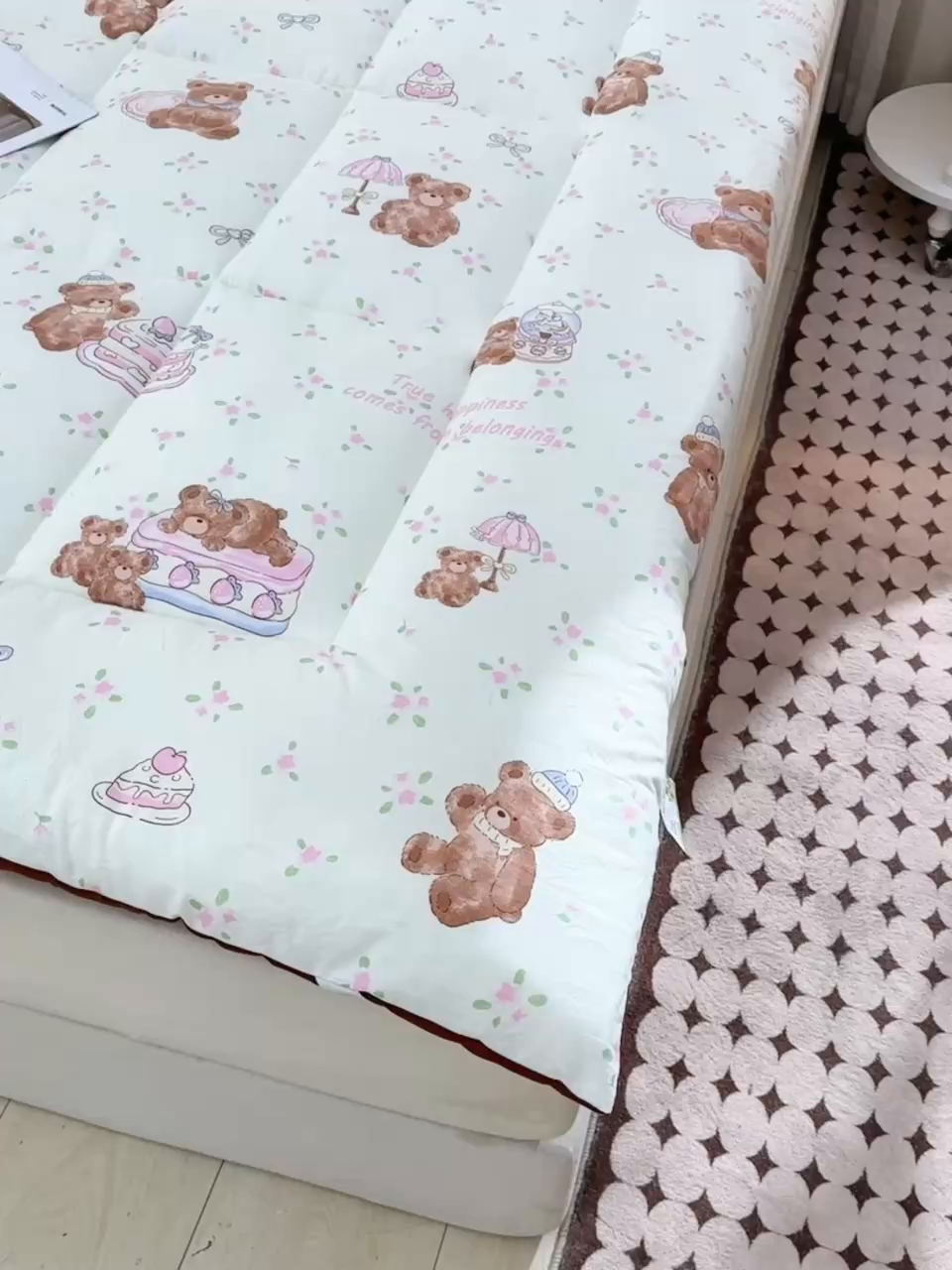 91家纺网 家纺一手货源 找家纺 富威堡家纺 2025新款新疆棉花床垫子被褥床褥软垫家用榻榻米垫学生宿舍单人床护垫垫褥 萌萌熊仔